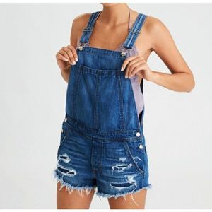 American Eagle Overalls Shorts Distressed M